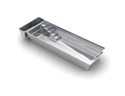 The Linear™ with Cover Fiberglass Pool 3D image