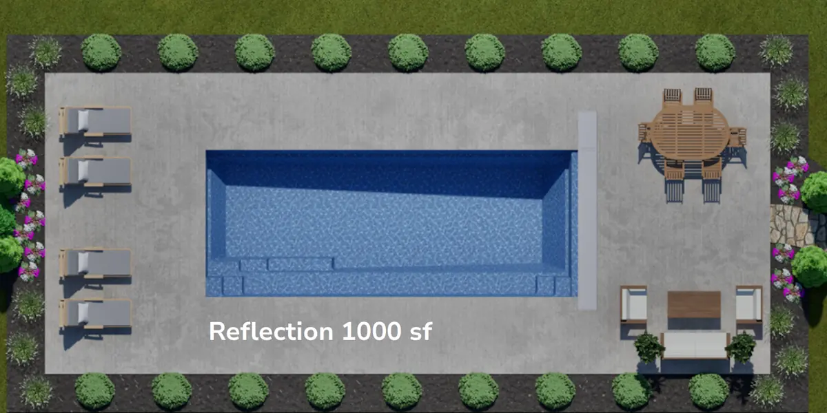 reflection-1000 The Reflection pool with 1000 ft patio