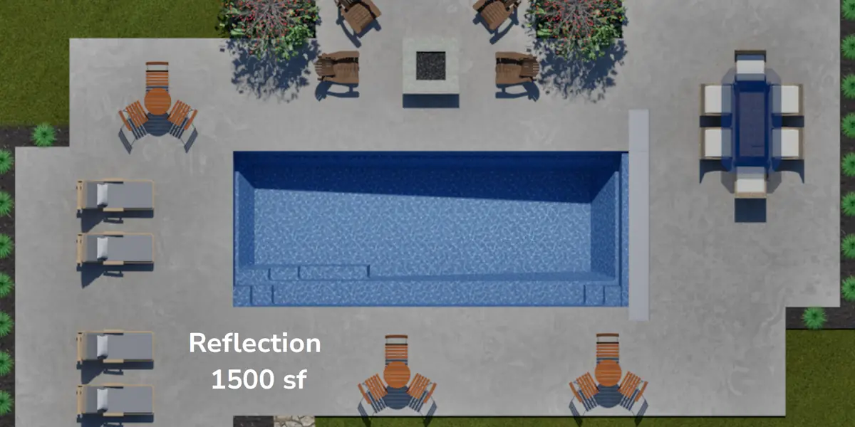 reflection-1500 The Reflection pool with 1500 ft patio