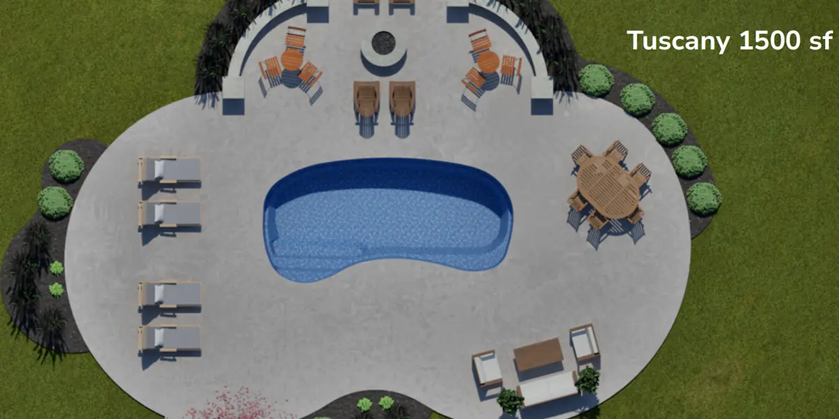 tuscany-1500 The Tuscany pool with 15`00 ft patio